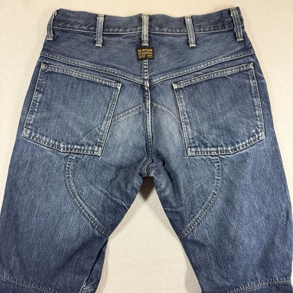 G Star RAW Jeans Men 33x34 Blue Elwood Relaxed Baggy Fit Double Knee Heavy Denim - Picture 5 of 8